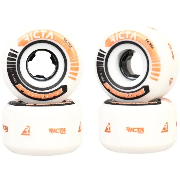 Skateboard Rollen Ricta Speedrings 99A Wide 4 Stk. (54mm - Weiß/Schwarz/Braun)