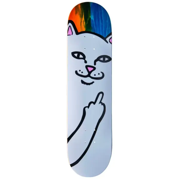 Skateboard Deck RIPNDIP Lord Nermal (8.25" - Orange / Aqua)
