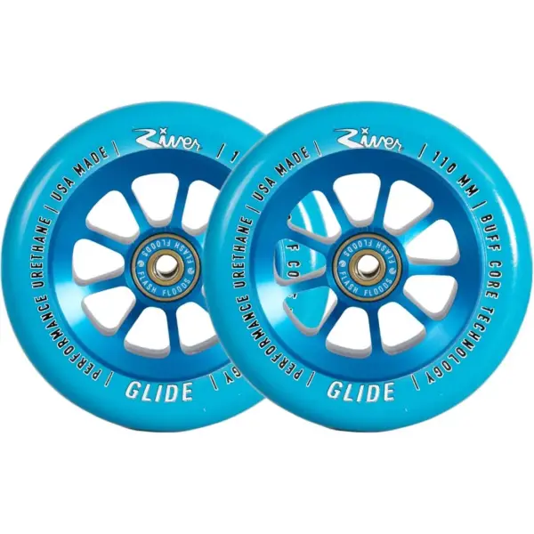 River Naturals Glide Pro Trick Løbehjul Hjul 2-Pak (110mm - Sapphire)
