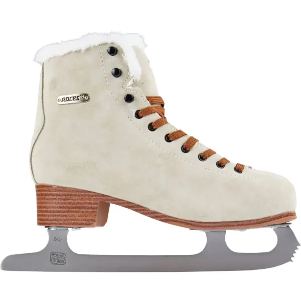 Eiskunstlauf Schlittschuhe Roces Suede Eco-Fur (Suede Brown - 36)
