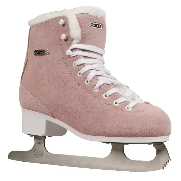 Eiskunstlauf Schlittschuhe Roces Suede Eco-Fur (Suede Pink - 37)