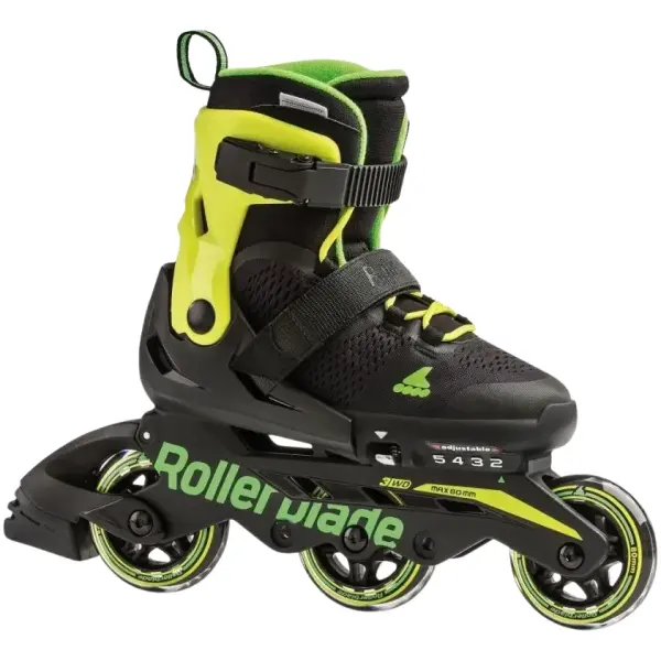 Rollerblade Microblade 3WD Justerbar Inline Rulleskøjte Sort/Lime Grøn