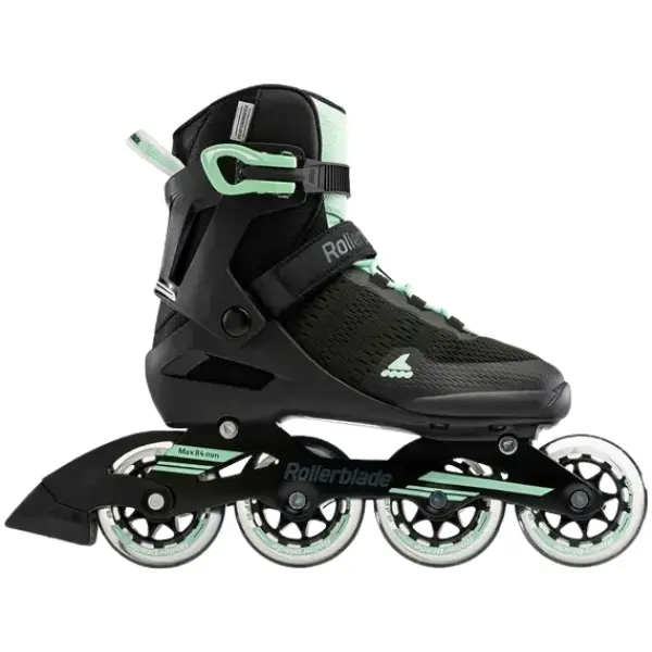 Rollerblade Spark 84 inline rulleskøjte dame sort med mintgrønne detaljer