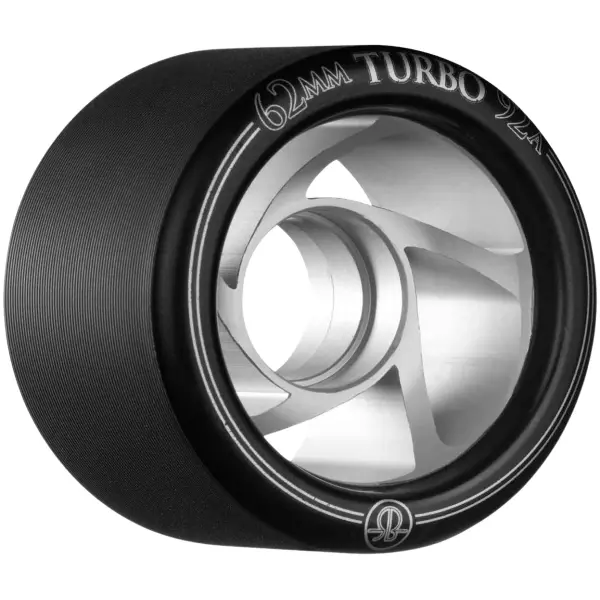 Roller Derby Rollerbones 62mm Turbo Wielen 8-Pack (Zwart - 92A)