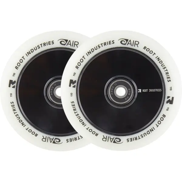 Hjul Til Løbehjul Root Air Hvid 2-pak (110mm - Sort)