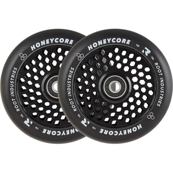 Stunt Scooter Rollen Root Honeycore Schwarz 110mm 2 Stk. (110mm - Schwarz)