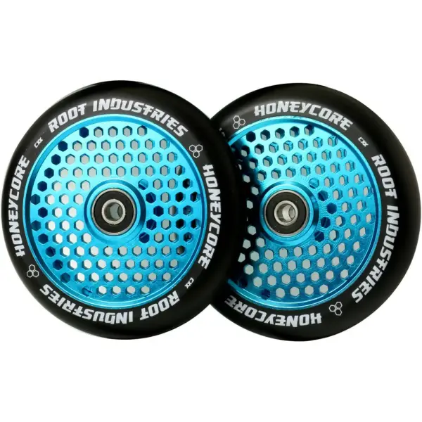 Stunt Scooter Rollen Root Honeycore Schwarz 120mm 2 Stk. (120mm - Sky Blue)