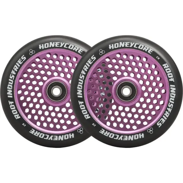 Stunt Scooter Rollen Root Honeycore Schwarz 120mm 2 Stk. (120mm - Lila)