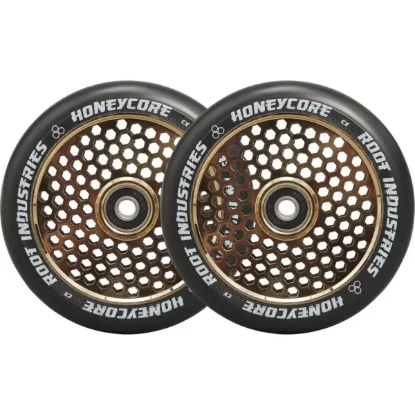 Stunt Scooter Rollen Root Honeycore Schwarz 120mm 2 Stk. (120mm - Gold Rush)
