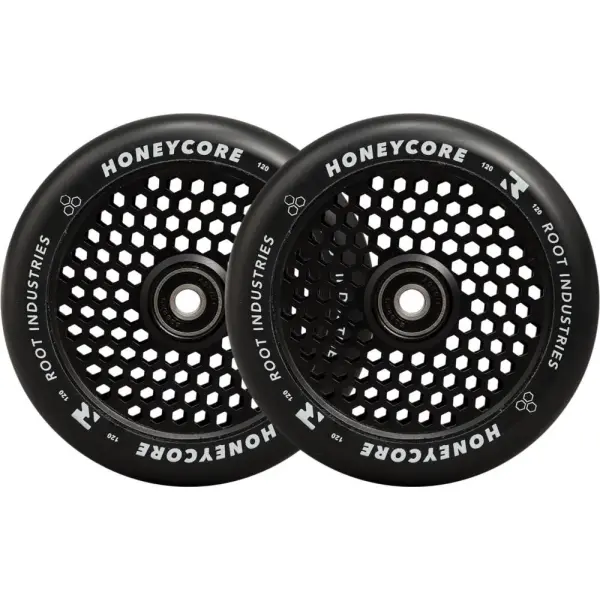 Stunt Scooter Rollen Root Honeycore Schwarz 120mm 2 Stk. (120mm - Schwarz)