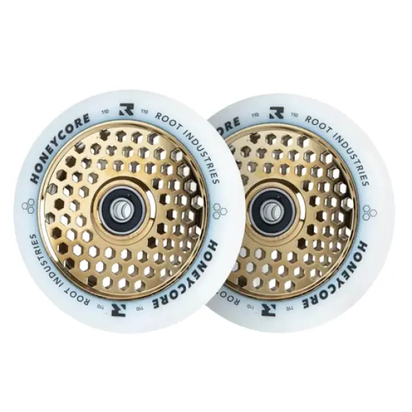 Stunt Scooter Rollen Root Honeycore Weiß 110mm 2 Stk. (110mm - Gold)