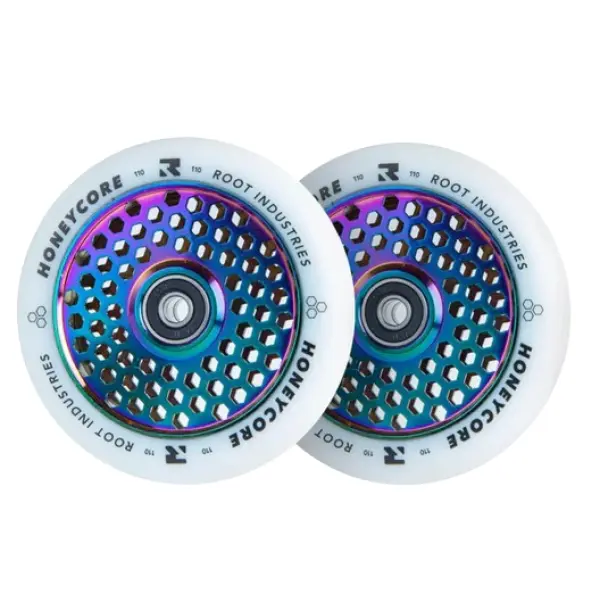 Stunt Scooter Rollen Root Honeycore Weiß 110mm 2 Stk. (110mm - Neochrome)