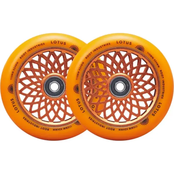 Stunt Scooter Rollen Root Lotus 2 Stk. (110mm - Radiant Orange)