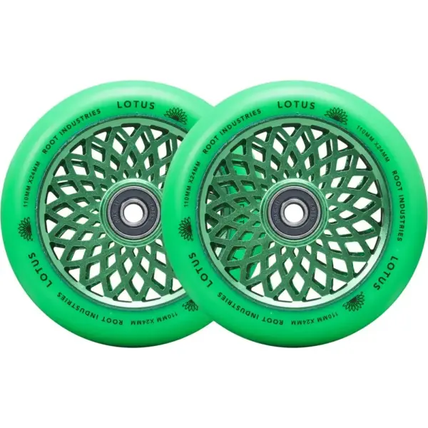 Stunt Scooter Rollen Root Lotus 2 Stk. (110mm - Radiant Green)