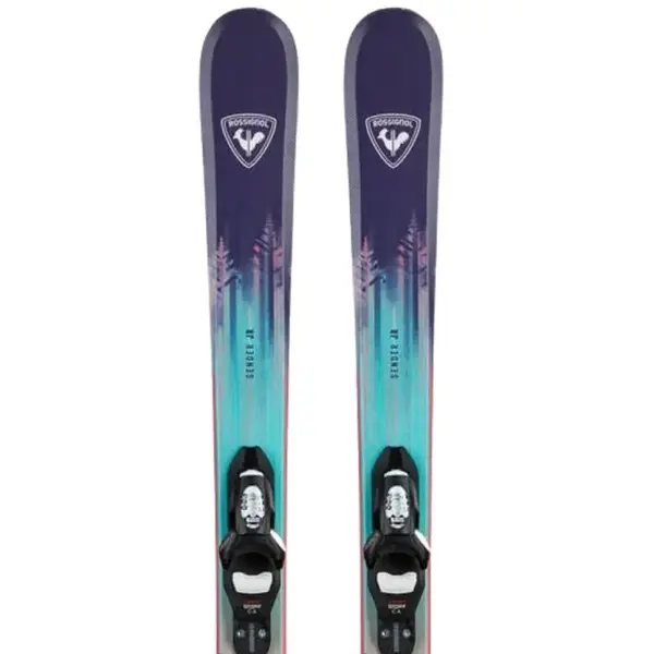 Kinderski Rossignol Sender JR + Kid4 Bindung (128cm - Lila)