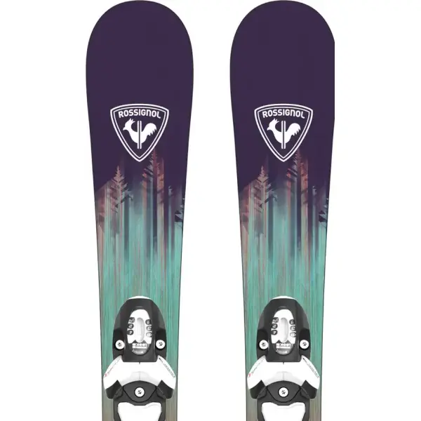 Kinderski Rossignol Sender Kid + Team4 Bindung (70cm - Lila)