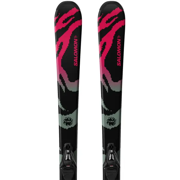 Juniorski Salomon Qst M + C5 GW (130cm - Sort)