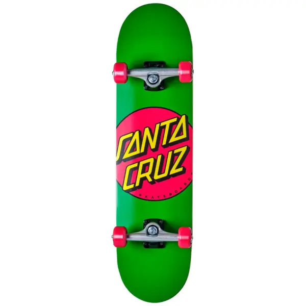 SANTA CRUZ Classic Dot Mid Size Sk8 Complete, komplett skateboard Green/Red