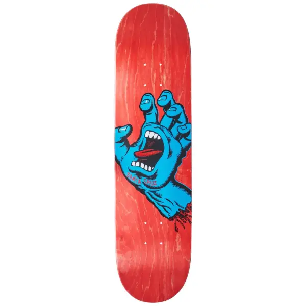 Skateboard Deck Santa Cruz Screaming Hand (8" - Rot)