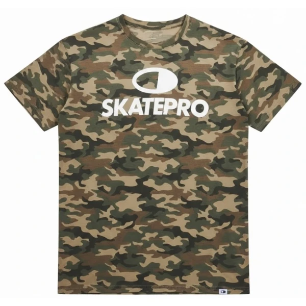 T-Shirt SkatePro (M - Camo/White)