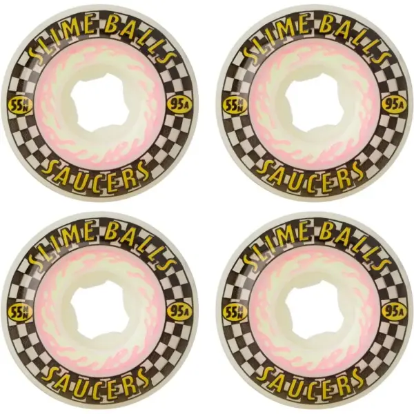 Slime Balls Saucers 95A Skateboardwielen 4-Pack (55mm - Paars)