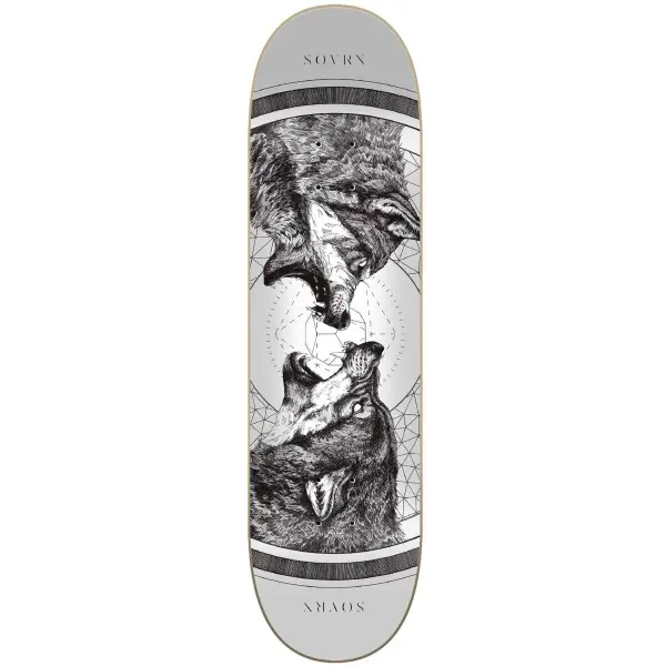 Skateboard Deck Sovrn Geri & Freki (8" - Schwarz)