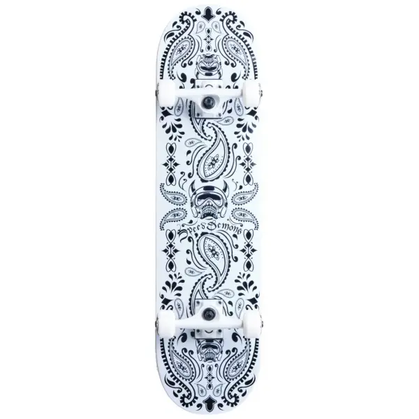 Skateboard Komplettboard Speed Demons Bandana (7.75" - Weiß)