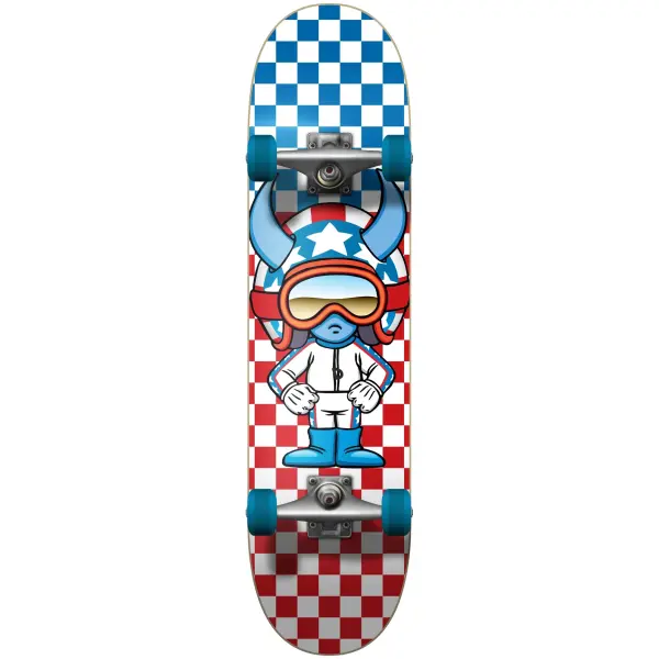 Komplet Skateboard Speed Demons Stars Checkers (8" - Blå)