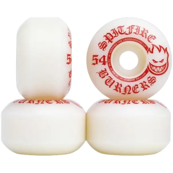 Skateboard Hjul Spitfire Burner Bighead (54mm - Hvid/Rød)