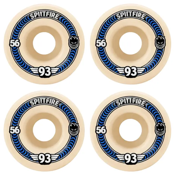Skateboard Rollen Spitfire Formula Four 93A Classics (56mm - Weiß/Blau)