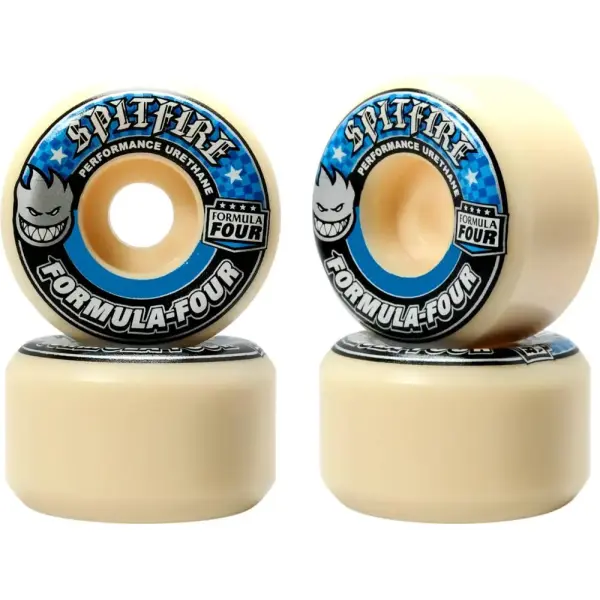 Skateboard Hjul Spitfire Formula Four 99A Conical Full 4-Pak (52mm - Blå)
