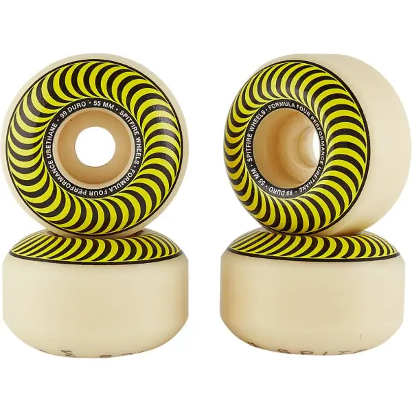 Skateboard Rollen Spitfire Formula Four 99A 4 Stk. (55mm - Gelb)