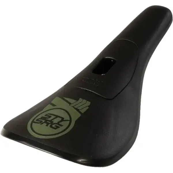 BMX Zadel Stay Strong Fast Chevron Plastic (Zwart/Groen)