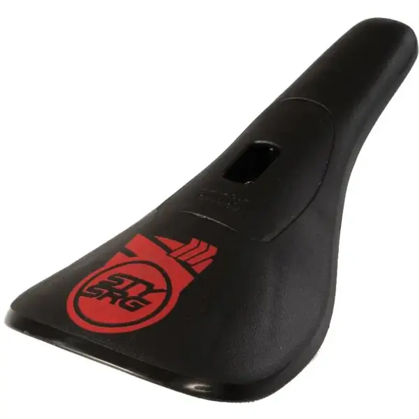 BMX Zadel Stay Strong Fast Chevron Plastic (Zwart/Rood)