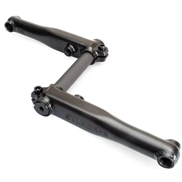 Stolen Mob V4 3-Piece 8-Spline BMX Crank (165mm - Schwarz)