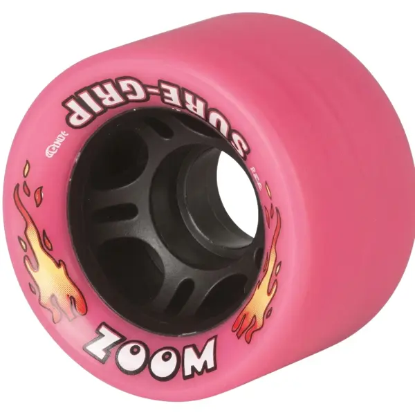 Rulleskøjte Hjul Side By Side SureGrip Zoom Indoor 8-Pak (62mm - Pink)