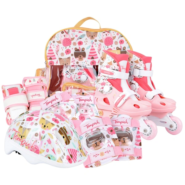 Tempish Wild Girls Inline Skates Set (Pink - 30-33)