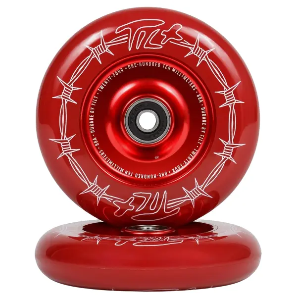 Hjul Til Løbehjul Tilt Durare Barbed 2-Pak (110mm - Barbed Crimson)