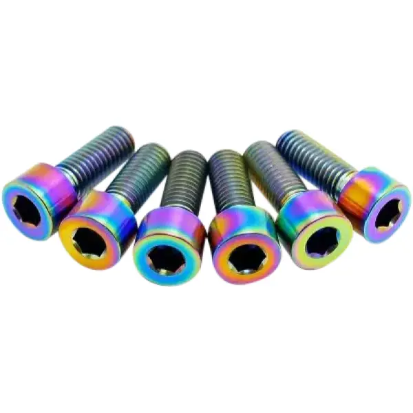 BMX Vorbau TLC Fit/S&M Titanium Schrauben (Rainbow)