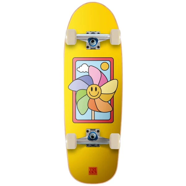 Skateboard Komplettboard Tricks Spinnner Soft Top (8.25" - Blau)