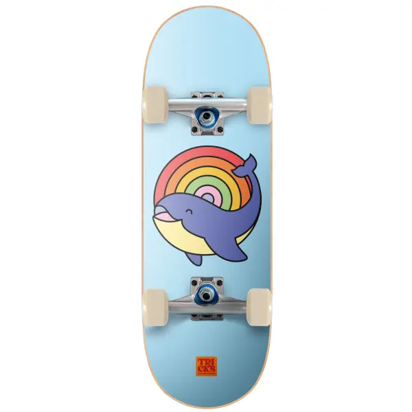Kinder Skateboard Tricks Whale Soft Top (8.25" - Blau)