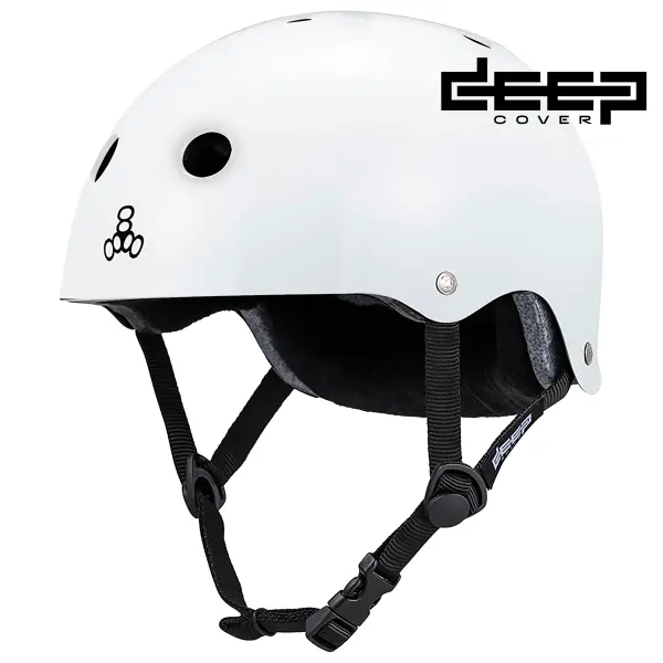 Hj&auml;lm Triple Eight Deep Cover (S-M - White Glossy)