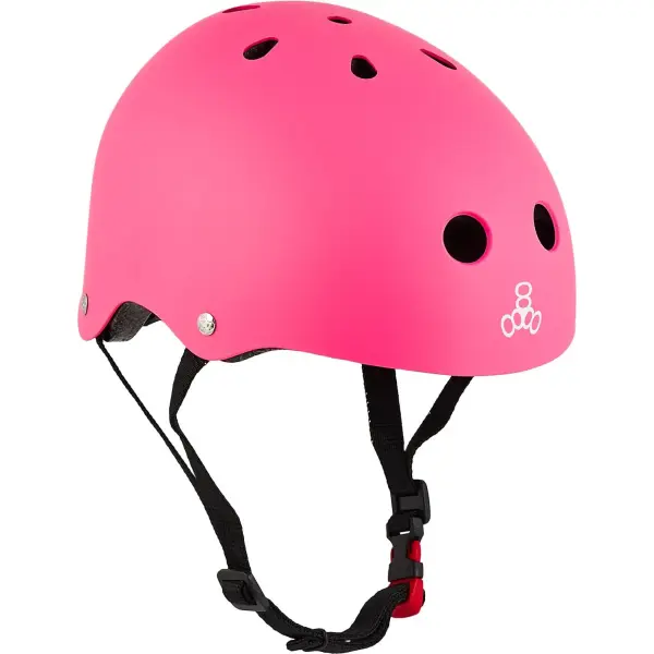 Skatehj&auml;lm Barn Triple Eight Lil 8 Staab (46-52 - Neon Pink)