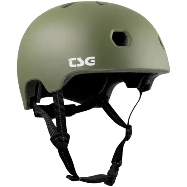 TSG Meta Skaterhjelm Satin Olive White