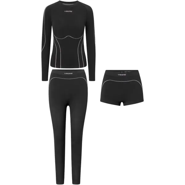 VIKING Etna 2.0 Lady Set Bamboo undertøj til kvinder, sort og lilla M