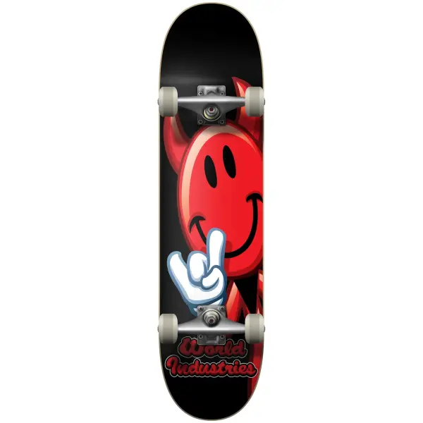 Skateboard Komplettboard World Industries Devilman Wrap (8.5" - Schwarz)