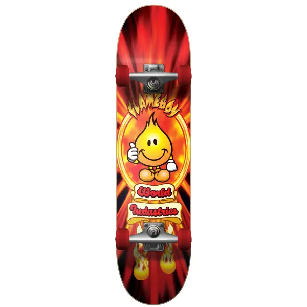 Skateboard Komplettboard World Industries Flameboy V2 (7.0" - Rot)