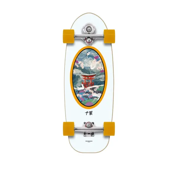 Surfskate Komplettboard YOW Chiba Classic Series (30" - Weiß)